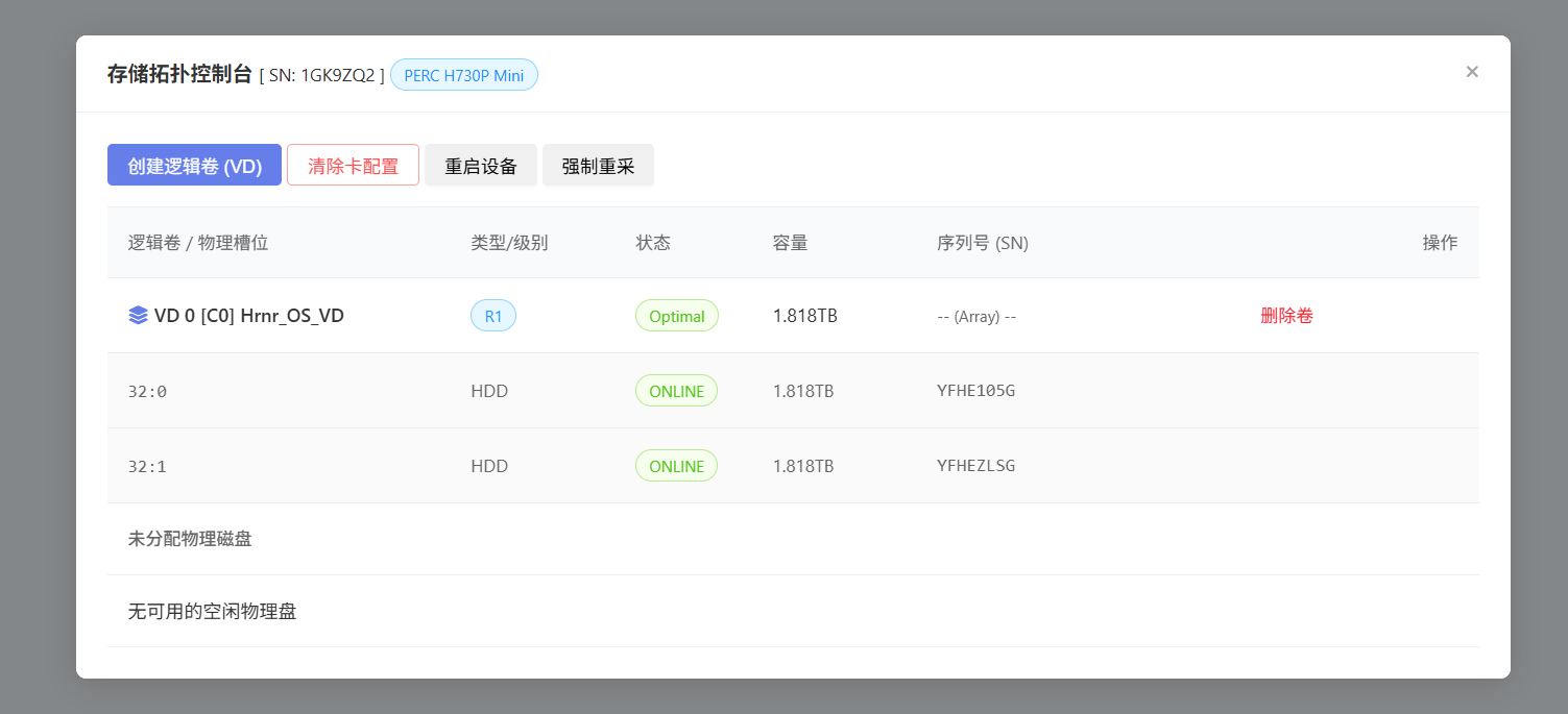 存储拓扑与硬件状态